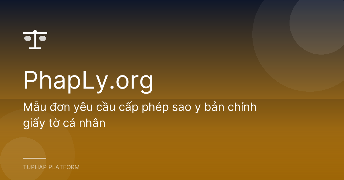Mẫu đơn yêu cầu cấp phép sao y bản chính giấy tờ cá nhân